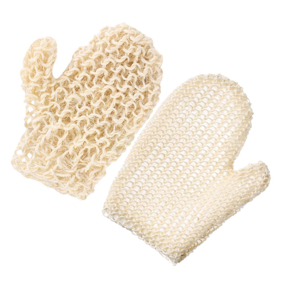 Exfoliating Shower Mitts Natural Sisal Body Scrubbing Gloves for Gentle Skin and Deep Cleansing