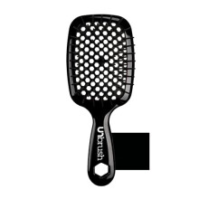 Vented Hair Brush for Faster Blow Drying, Detangling Hair Brush with Flexible Bristles, Black