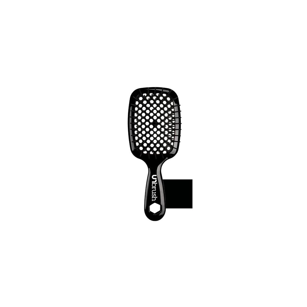 Black Vented Hair Brush For Faster Blow Drying, Detangling Hair Brush With Flexible Bristles,