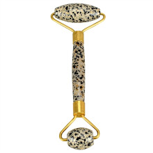 Jade Roller for Face and Body with Cool Jade Massage, Crystal Stone and Ergonomic Wood Handle, 1Pcs