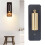 LED Wall Light Key Switch Black Gold - USB Charging Minimalist Bedside Sconce 4