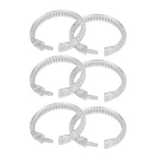 24 Stück Duschvorhanghaken ABS Transparent O-förmige Ringe für Badezimmer Dusche