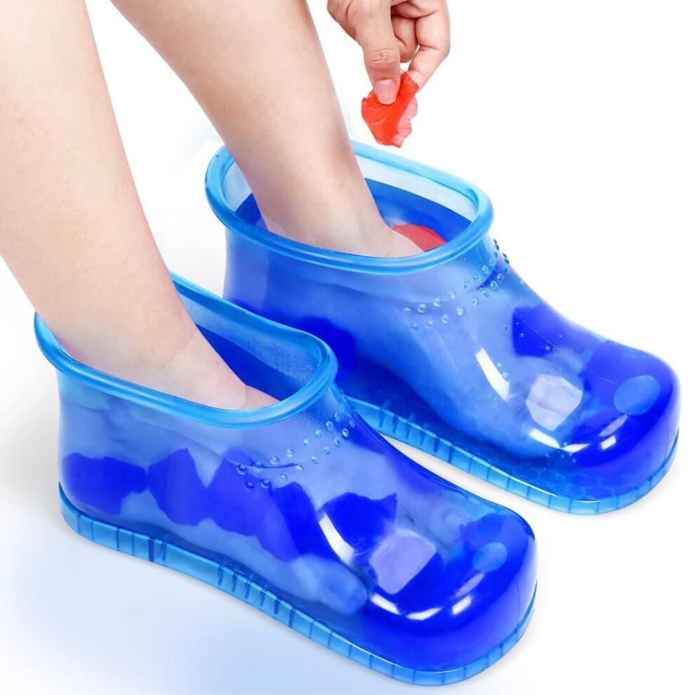Red Foot Spa Shoes With Thermal Massage And Ergonomic Sole, Nonslip Foot Bath Boots,