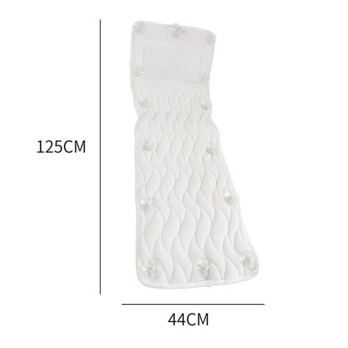 Oversized Full Body Bath Pillow and Spa Bath Mat with Ergonomic Neck Support, QuickDry Mesh 2