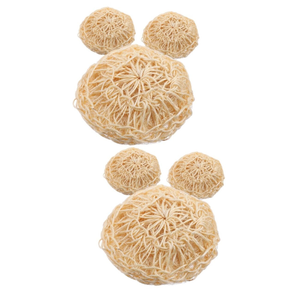 6pcs Body Scrub Loofah Set for Gentle Exfoliation and Dead Skin Removal Sisal Shower Sponge