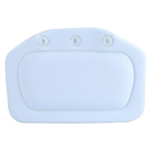 Bathtub Pillow with Ergonomic Neck Support and SlipResistant Suction Cups, PVC Spa Headrest Blue