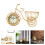 Desk Clock Metal Decorative Clock Retro Table Clock Battery 2