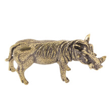Kreative dunkle, starke Schweine-Metallstatue, langlebiges und