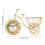 Desk Clock Metal Decorative Clock Retro Table Clock Battery 3