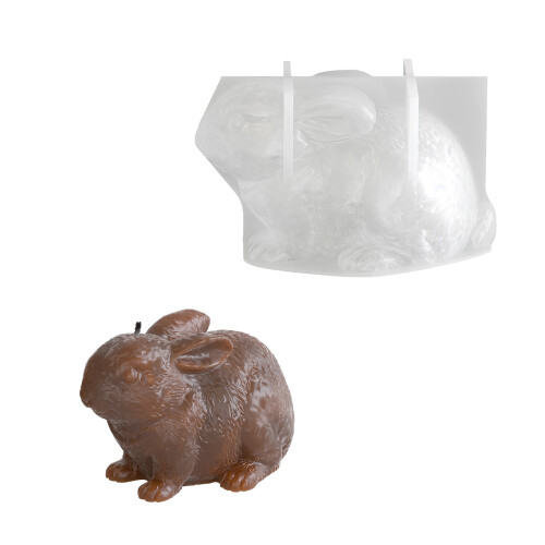 Silicone Easters Rabbits Mould For Home Candle And Craft-5395