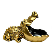 Gebruiksvriendelijke opslagcontainer met alligator-thema-Goud