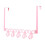 Practical Pink Metal Over Door Hook Easy to Install-Bow tie 1