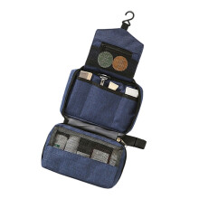 Elegant Portable Toiletry Bag Dry Wet Separation-Navy blue
