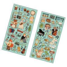 Funny Animal Scrapbooking Sticker Cartoon Transparent PET-4