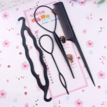 Hair Bun Maker Set for Women, Black Plastic Hair Styling Tools for Fast Bun and Ponytail Styles