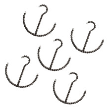 Set van 5 antislip-ontwerphangers die zorgen voor een-Zwart