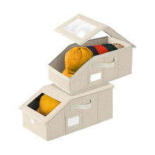Pack of 2 Cap Organizers Boxes Foldable Featuring Easy-milky