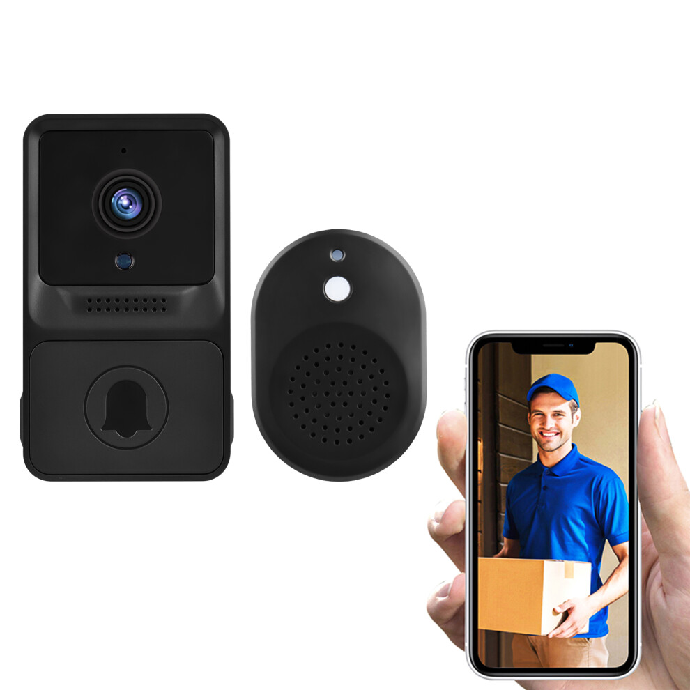 1080P Wireless Smart Doorbell Camera Ir Night Vision 800Mah Black 6921390244260