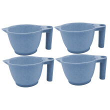 4pcs Reusable Hair Dye Mixing Bowl Set with Handle for Salon and Home Use