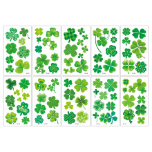 Pakket van 10 gelukssymbool Shamrock tijdelijk getatoeëerd-1