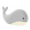 Whale Shape Memory Foam Pillow For Neck And-Light Grey 1