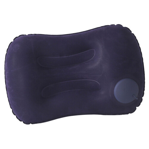 Easy To Use Press Technology Inflatable Pillow For-Navy blue