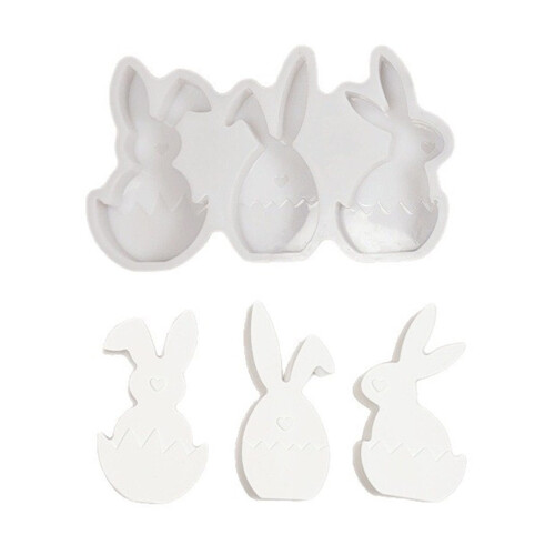 Silikon-Bastelform für Hasen-Eier-Muschel-Ornamente zur