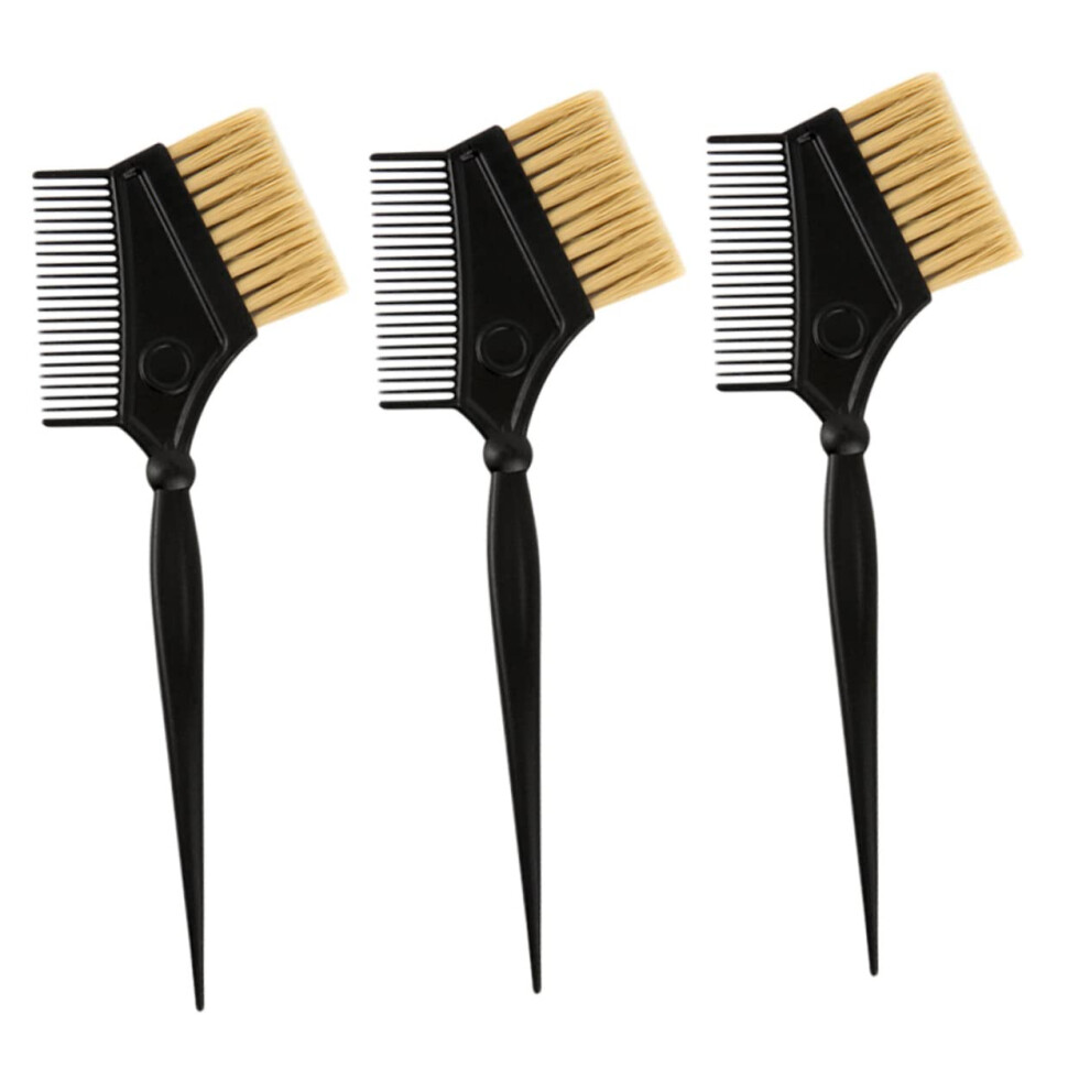 3pcs Hair Tinting Comb Set with Flexible Bristles for Precise Color Application and Salon or Home Use