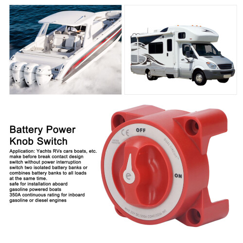 Battery Power Cutoff Switch IP66 Waterproof 350A 2-Position 2