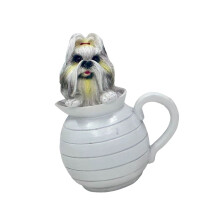 Einzigartige Hundestatue aus Kunstharz, exquisite Malerei,-4