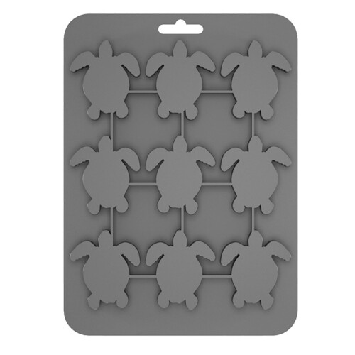 Innovative 9 Cavity Turtles Ice Cubes Tray Silicone-Gray