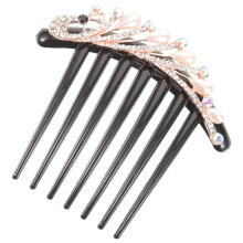 Pearl Rhinestone Bridal Hair Comb with Elegant Leaf Design for Brides and Wedding Hair Accessories