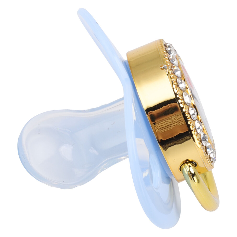 Baby Silicone Pacifier For 6-18 Months, Bpa-Free, With Clip Blue