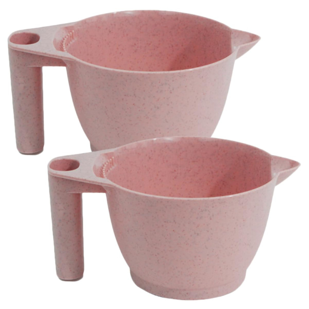 2pcs Hair Dye Mixing Bowl with Ergonomic Handle, Easy Clean, Reusable NonSlip Salon Set