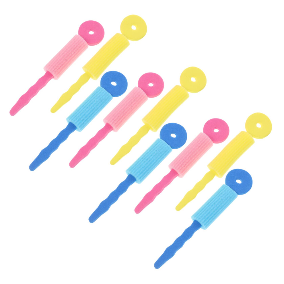 9pcs Sponge Hair Rollers Heatless Curlers for Long Hair Heat Overnight Styling Set