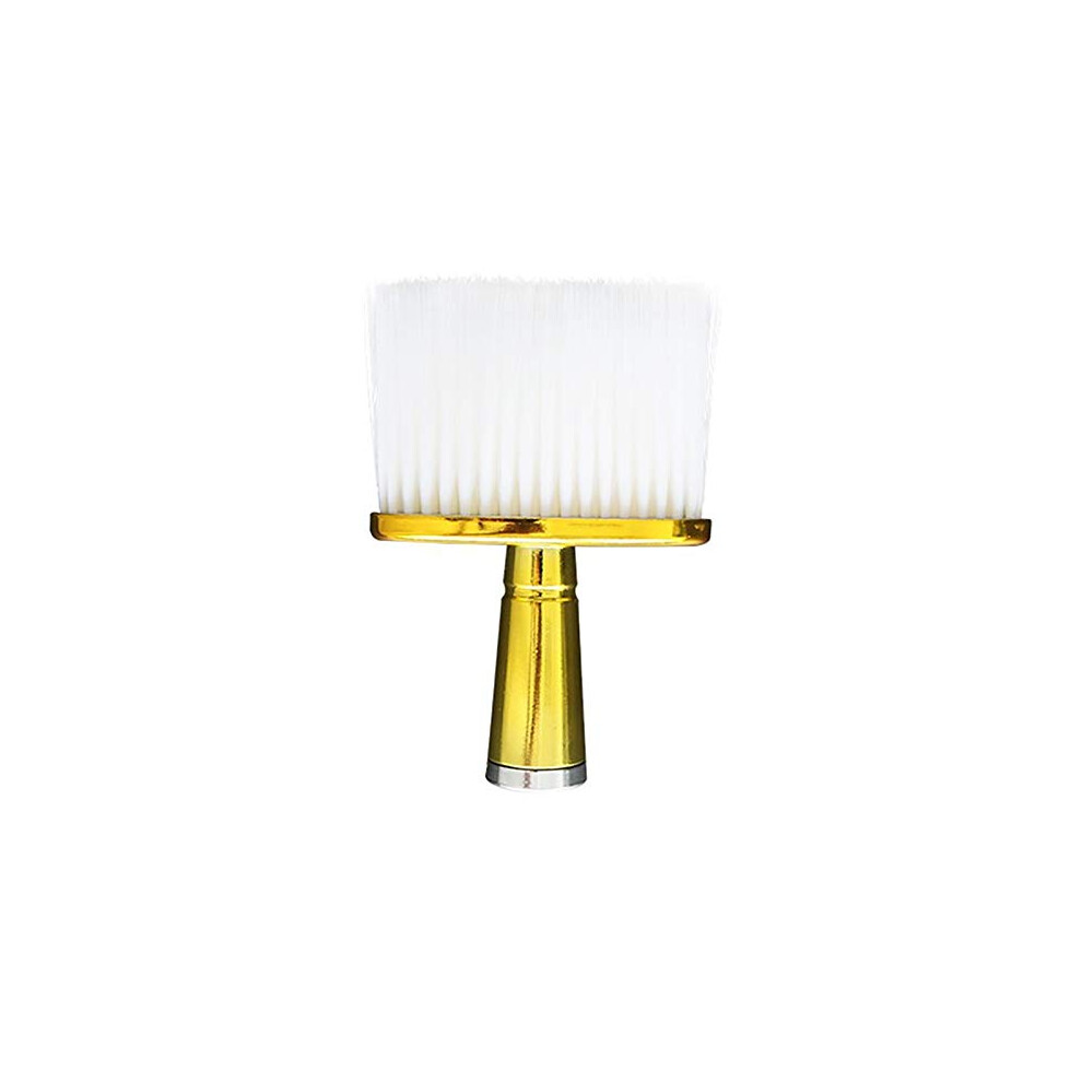 Gold Barber Neck Duster Brush With Gentle Detangling Bristles For Professional Hair Cutting