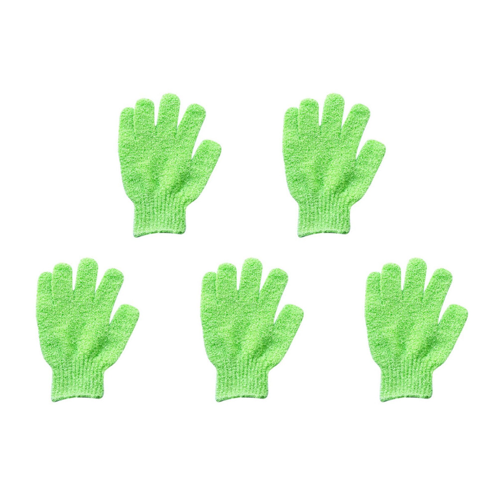 5 Pack Exfoliating Shower Gloves for Deep Skin Cleansing and Gentle Massage