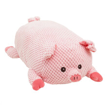 Safe and Chew Resistant fleece Toy Featuring Squeaker-L piggy