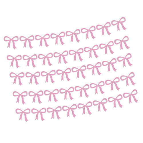 5 Sets bunte Schleifen-Wimpelkette,-Rosa Glitzer