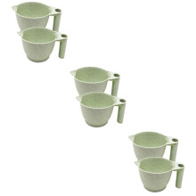 6pcs Hair Dye Mixing Bowl Set with Ergonomic Handle, Durable Easy Clean for Salon and Home