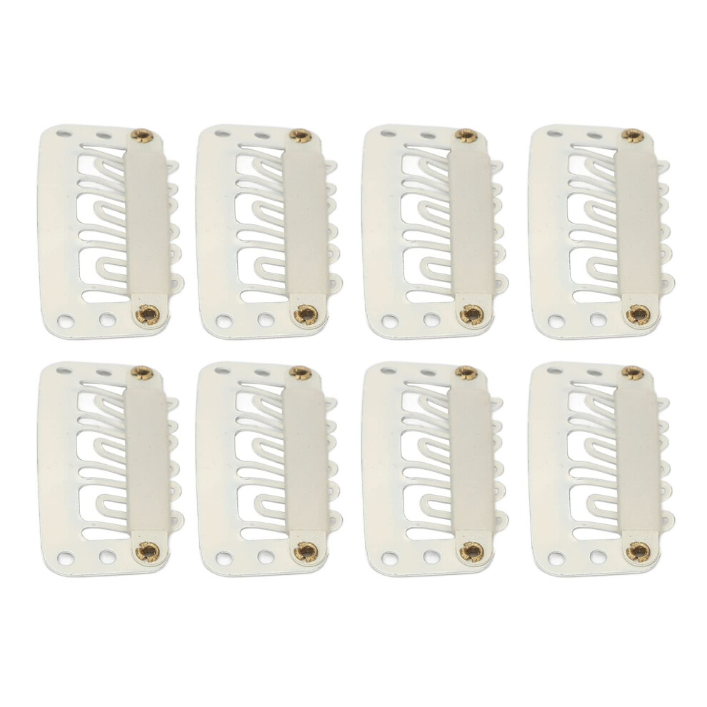 Unisex Cream 100Pcs Wig Clips With Silicone Grip Ushape Snap Hair Extension Comb Clips For Hats Beige
