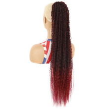 30 Inch Long Wavy Synthetic Hair Ponytail Extension for Women, Ombre Color ClipIn, Natural Volume Boost