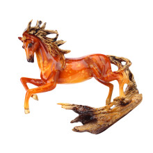 Sculpture de cheval réaliste en résine, pièce-75381HD à droite