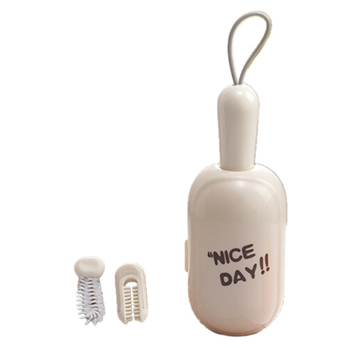 Foldable Bottle Brush With Soft Sponge Head And 2PCS-White 1