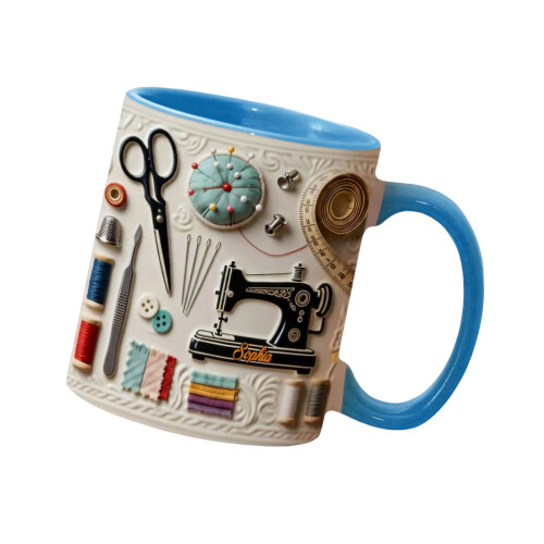 Handmade Ceramic Mug For Hot Beverages And Office-Blue