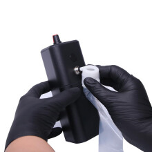Wireless Tattoo Needle Cleaner with Auto Sensor Flushing, Magnetic Base, Adjustable Flow, Cordless Black
