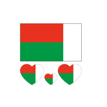 10 Sheets Madagascar Flag Temporary Tattoos Waterproof Long Lasting Easy Apply for Sports Events
