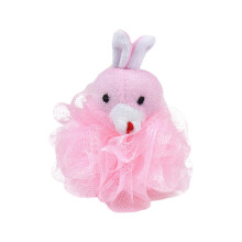 Kids Bath Sponge with Cute Cartoon Rabbit Design for Gentle Skin Exfoliation and Quick Dry Loop