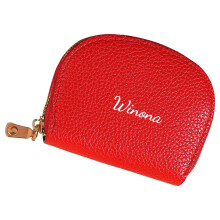 Thin PU Leather Multiple Card Holders Organizers Compact-Red