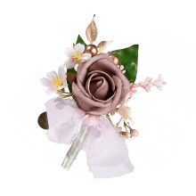 Romantics Couple Boutonnieres Handmade with-bean  powder